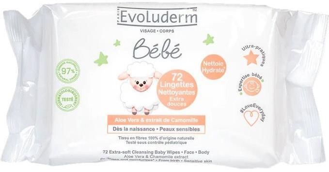 Салфетки влажные Evoluderm детские, 72 шт