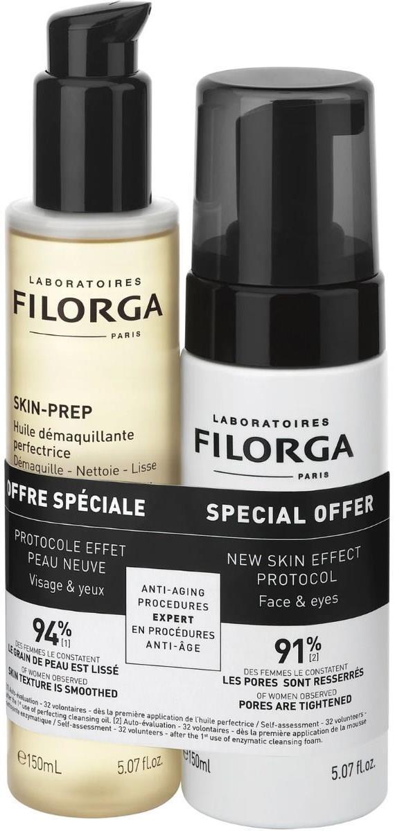 Набір Filorga Skin-Prep (Олія очищувальна 150 мл + Мус ензимний очищувальний 150 мл)