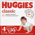 Підгузки Huggies Classic дитячі розмір 4, 7-18 кг, 50 шт