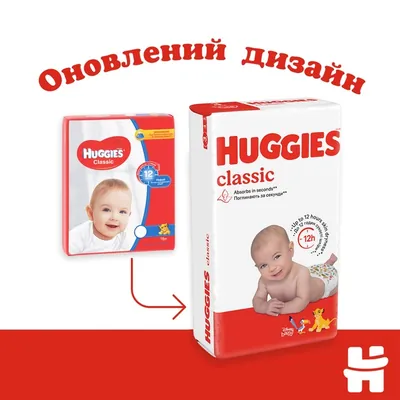 Підгузки Huggies Classic дитячі розмір 5, 11-25 кг, 42 шт