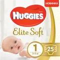 Підгузки Huggies Elite Soft дитячі, розмір 1, 3-5 кг, 25 шт