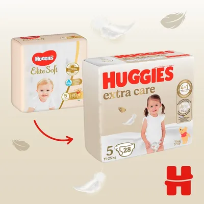 Підгузки Huggies Extra Care дитячі, розмір 5, 11-25 кг, 28 шт