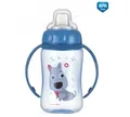 Кружка Canpol babies Cute Animals тренувальна з силіконовим носиком, песик, синя, 56/512_blu, 320 мл