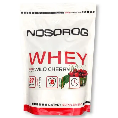 Протеїн сироватковий концентрат Nosorog Whey дика вишня, 1 кг