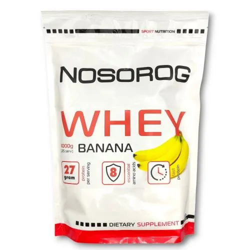 Протеїн сироватковий концентрат Nosorog Whey банан, 1 кг