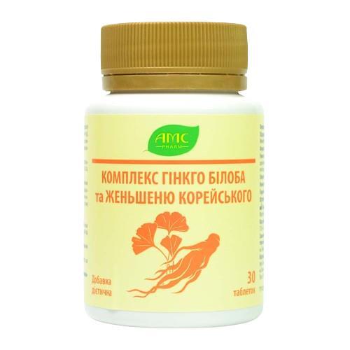 Комплекс Гинкго Билоба и Женьшеня Корейского, таблетки №30 во флаконе