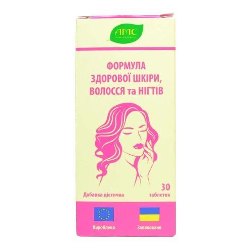 Формула Здоровой кожи, волос и ногтей, таблетки №30 во флаконе