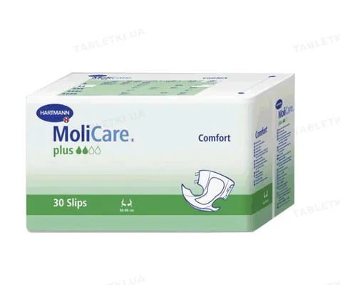 Підгузки для дорослих при нетриманні MoliCare Comfort plus, розмір S, 30 штук