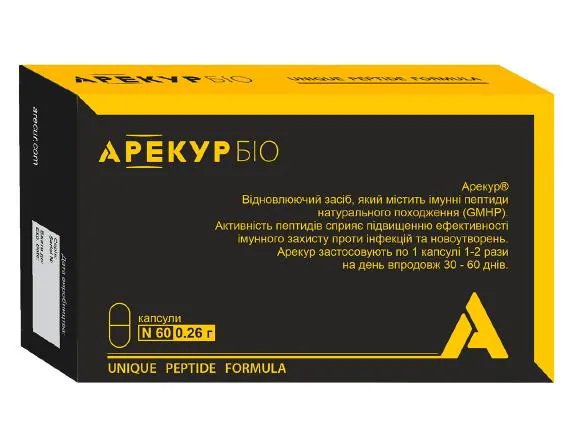 Арекур БІО капсули по 0,26 г №60 (10х6)