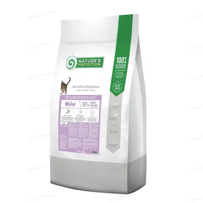 Корм сухий для дорослих кішок з чутливим травленням Nature's Protection Sensitive Digestion (NPB46042), 18 кг