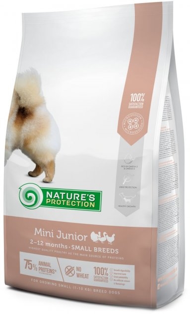 Корм сухой для щенков малых пород Nature's Protection Mini Junior Small Breeds (NPS45724), 2 кг