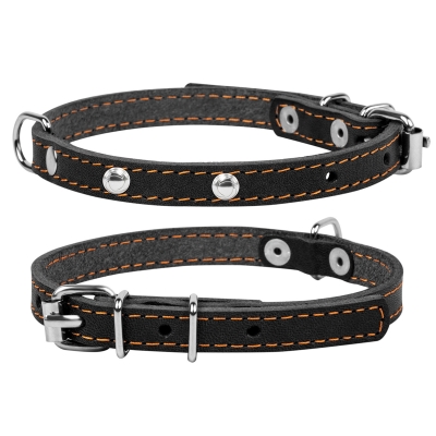 Ошейник Collar одинарный, ширина 12 мм, длина 24-32 см, черный