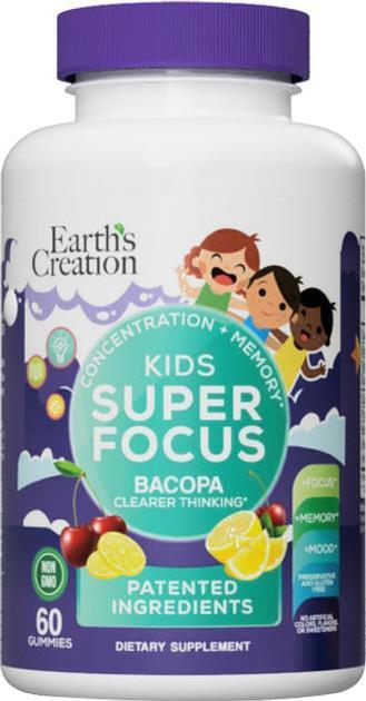 Комплекс детский для памяти Earth's Creation Kids Super Focus, 60 жевательных конфет
