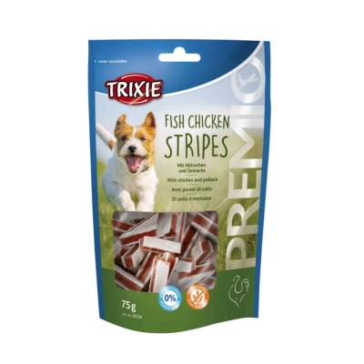 Лакомство для собак Trixie PREMIO Chicken and Pollock Stripes палочки курица/лосось, 75 г