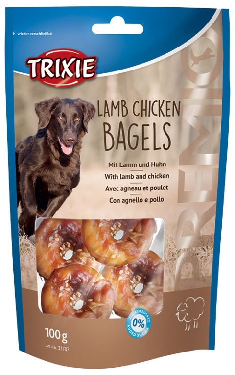 Ласощі для собак Trixie PREMIO Lamb Chicken Bagles кільця ягня / курка, 100 г