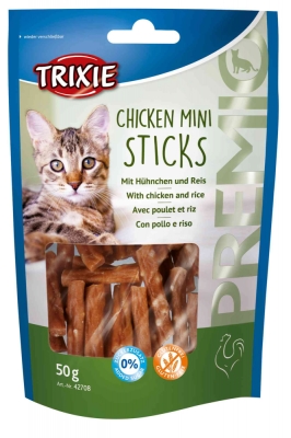 Лакомство для кошек Trixie PREMIO Chicken Mini Sticks с курицей и рисом, 50 г
