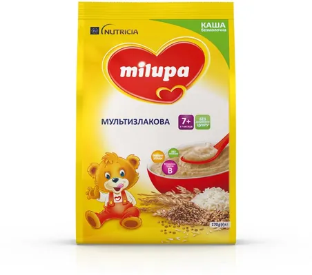 Каша безмолочна Milupa мультизлакова для дітей з 7 місяців, 170 г