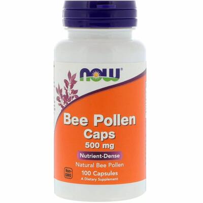 Пчелиная пыльца NOW Bee Pollen 500 мг, 100 капсул