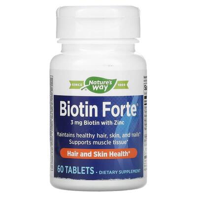 Биотин Nature's Way Biotin Forte 3 мг, 60 таблеток