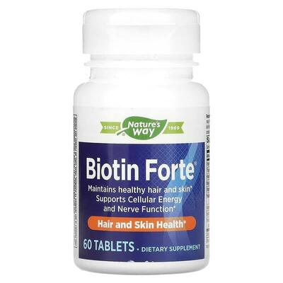 Биотин Nature's Way Biotin Forte 5 мг, 60 таблеток