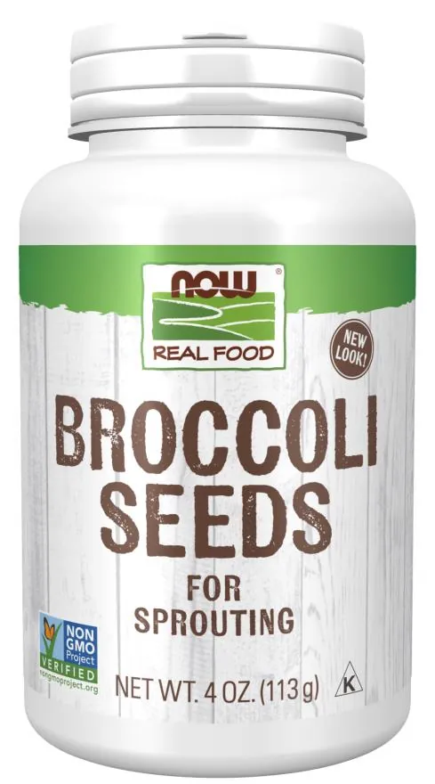 Брокколі насіння NOW Real Food Broccoli Seeds, 113 г
