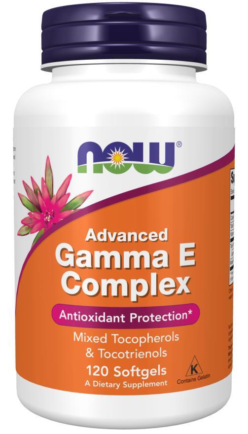 Вітамін Е NOW Advanced Gamma E Complex, 120 капсул