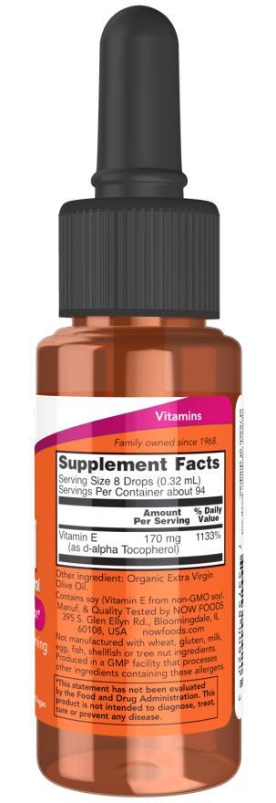 Вітамін Е NOW Vitamin E-Oil, 30 мл