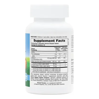 Пробіотик для дітей Nature's Plus Tooth Fairy Chewable ваніль, 90 таблеток
