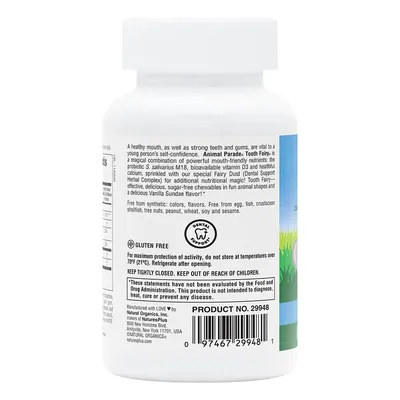Пробіотик для дітей Nature's Plus Tooth Fairy Chewable ваніль, 90 таблеток