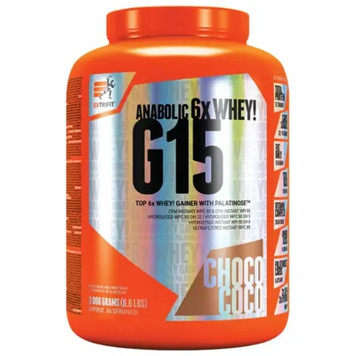 Гейнер Extrifit Anabolic 6x Whey! G15 шоколад кокос, 3000 г
