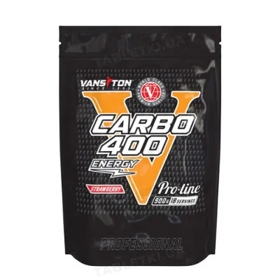Вуглеводи Vansiton Carbo 400 Energy, полуниця, 900 г