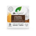 Твердий шампунь-кондиціонер для волосся Dr.Organic  з кокосовою олією та екстрактом солодкого апельсину, 75 г