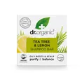 Твердий шампунь Dr.Organic для волосся з екстрактом чайного дерева та лимона, 75 г