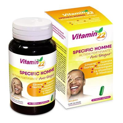 Витаминный комплекс для мужчин Vitamin 22 Specifique Homme, 60 вегетарианских капсул