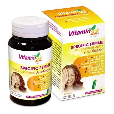 Витаминный комплекс для женщин Vitamin 22 Specifique Homme, 60 вегетарианских капсул