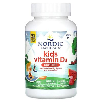 Витамин D3 для детей Nordic Naturals Vitamin D3 400 МЕ арбуз, 120 конфет