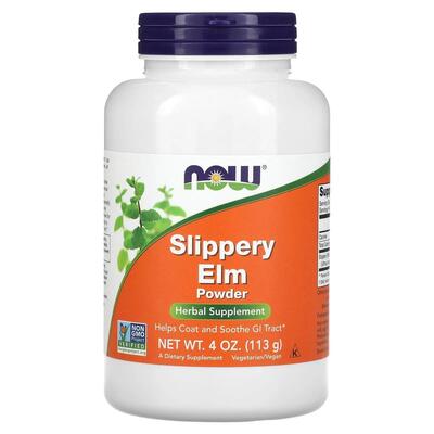 Красный вяз NOW Slippery Elm порошок, 113 г
