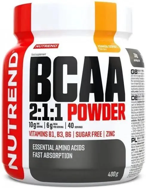 Амінокислоти Nutrend BCAA 2:1:1 Powder манговий сорбет, 400 г