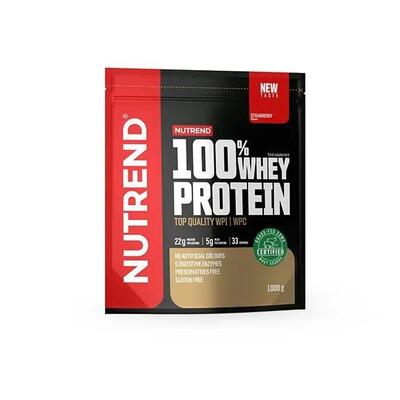 Протеин Nutrend 100% Whey Protein клубника, 1 кг