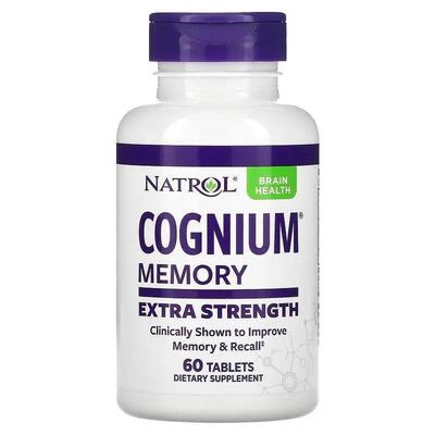 Когниум Natrol Cognium Memory Extra Strength 200 мг, 60 таблеток