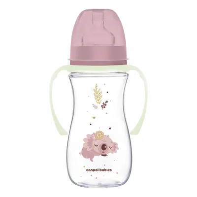 Пляшечка Canpol Babies EasyStart Sleepy Koala 35/238_pin антиколікова з широким отвором, рожева, 300 мл