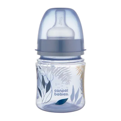 Пляшечка Canpol Babies EasyStart Gold 35/239_blu антиколікова з широким отвором, блакитна, 120 мл