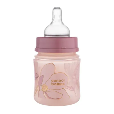 Пляшечка Canpol Babies EasyStart Gold 35/239_pin антиколікова з широким отвором, рожева, 120 мл