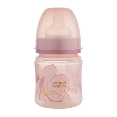 Пляшечка Canpol Babies EasyStart Gold 35/239_pin антиколікова з широким отвором, рожева, 120 мл
