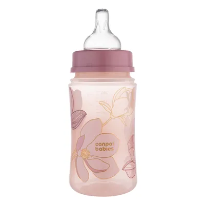 Пляшечка Canpol Babies EasyStart Gold 35/240_pin антиколікова з широким отвором, рожева, 240 мл