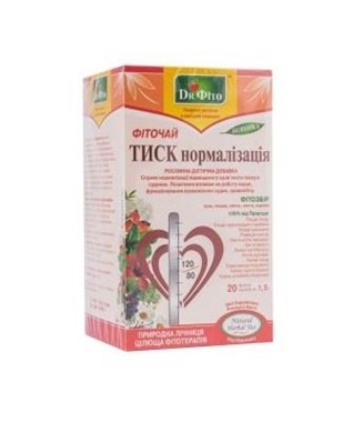 Фіточай Dr.Fito Тиск нормалізація по 1.5 г №20 в філ.-пак.