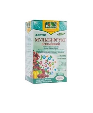 Фиточай Dr.Fito Мультифрукт витаминный по 1.5 г №20 в фил.-пак.