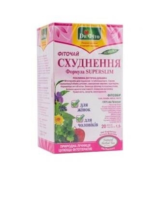 Фиточай Dr.Fito Похудение Формула Суперслим по 1.5 г №20 в фил.-пак.
