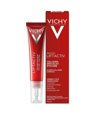 Крем Vichy LiftActiv Collagen Specialist антивіковий для корекції ознак старіння шкіри навколо очей, 15 мл
