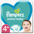 Підгузки дитячі Pampers Active Baby розмір 4+, 10-15 кг, 62 шт